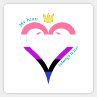 Gender Fluid Pride Heart Sticker